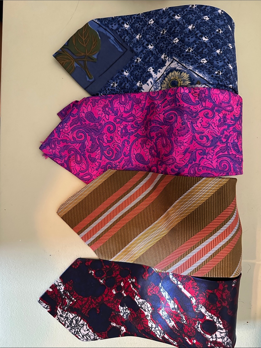 Colorful Men's Tie Lot - Blue, Pink, Brown, Navy Mixed Patterns